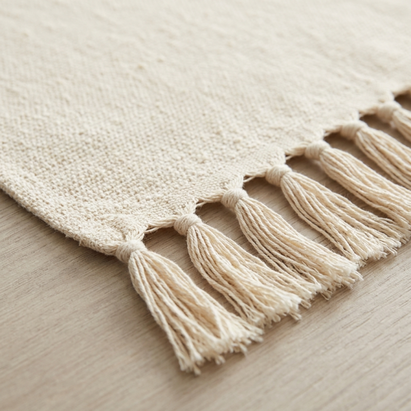 Cotton Tassel Table Runner