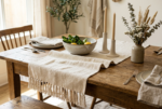 Cotton Tassel Table Runner
