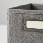 Modular Fabric Closet Storage Bin Set with Label Holders