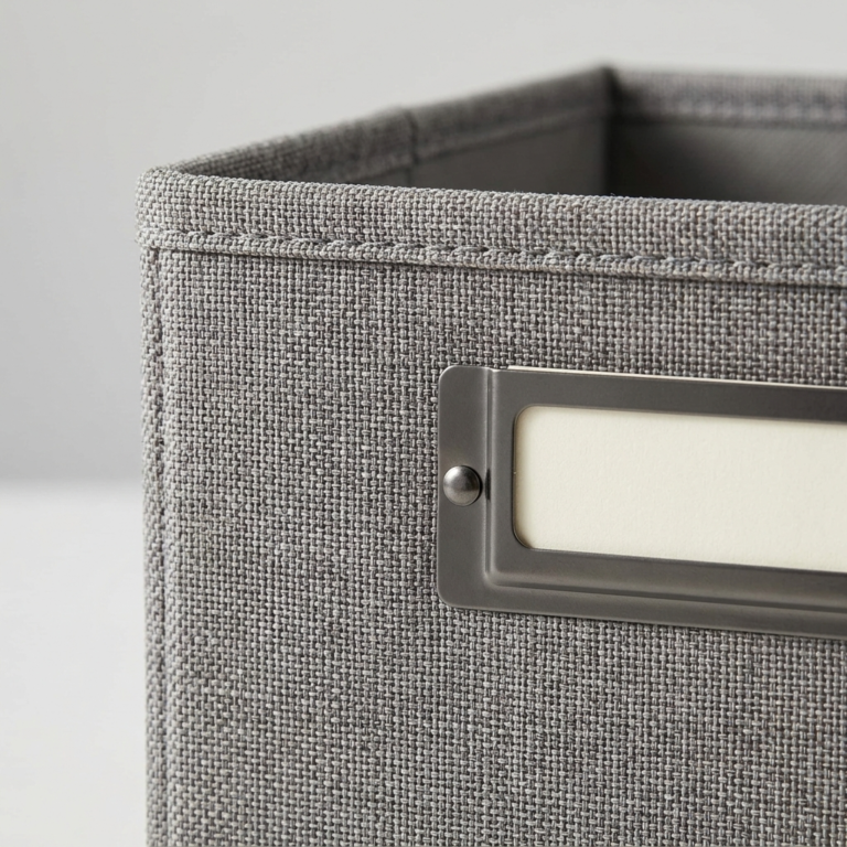 Modular Fabric Closet Storage Bin Set with Label Holders