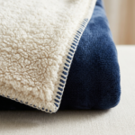 Reversible Sherpa Fleece Throw Blanket