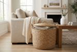 Seagrass Storage Basket with Lid and Handles