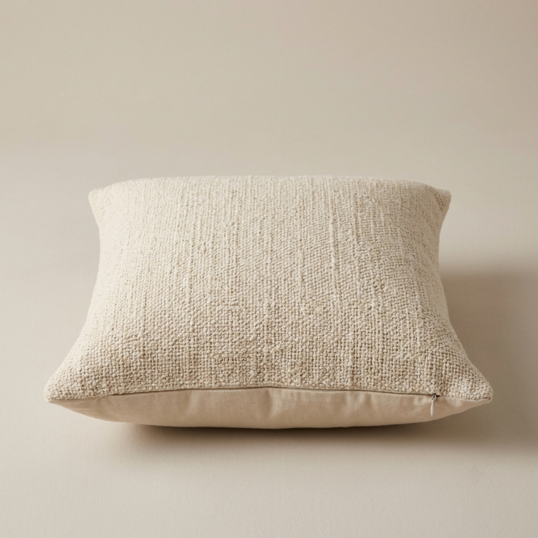 Textured Cotton Decorative Throw Pillow Cover