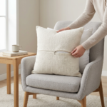 Textured Cotton Decorative Throw Pillow Cover